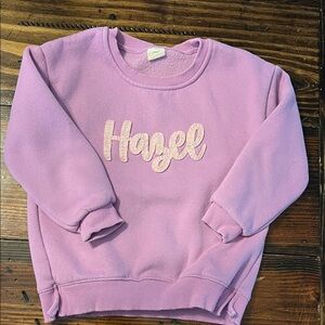 Pink Sweatshirt with Hazel Print
